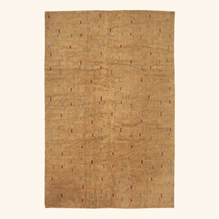 Traditional Tibetan Wool Silk Blend Rug - 8'2" x 12'7"