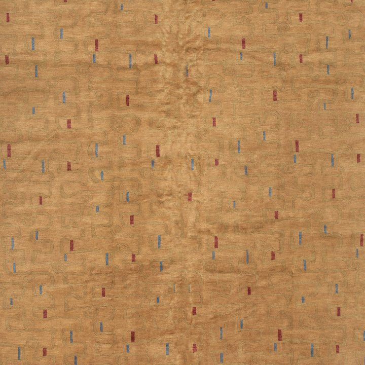 Traditional Tibetan Wool Silk Blend Rug - 8'2" x 12'7"