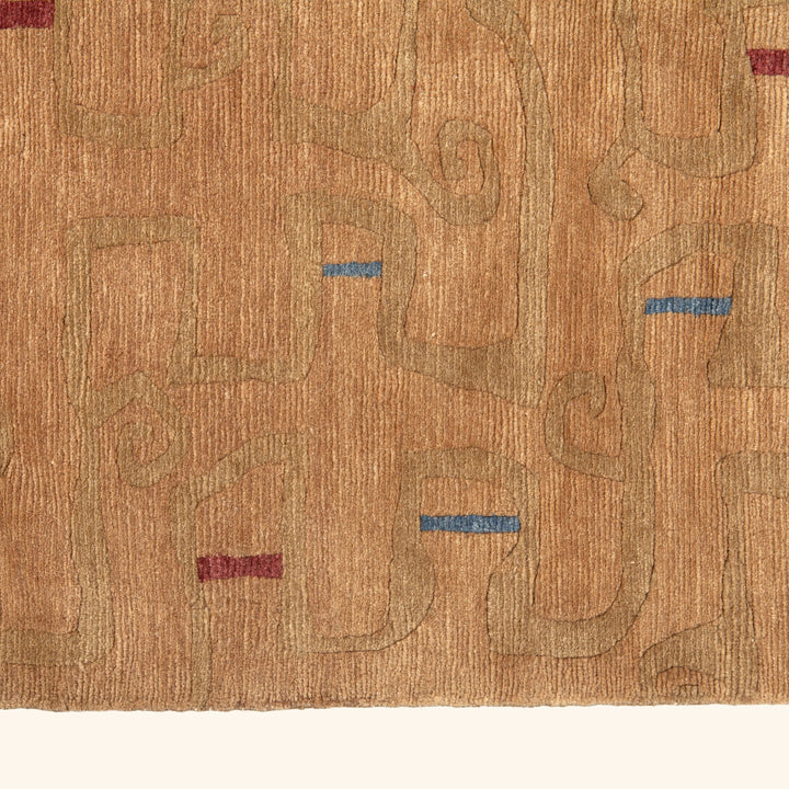Traditional Tibetan Wool Silk Blend Rug - 8'2" x 12'7"