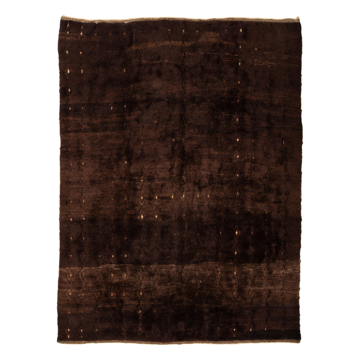 Brown Casablanca Moroccan Wool Rug - 10'9" x 13'7"