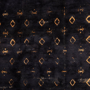 Black Casablanca Moroccan Wool Rug - 11'1" x 14'5" - hover