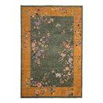 Green Traditional Art Deco Wool Rug - 6' x 9'