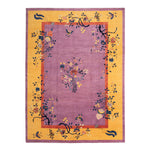 Purple Traditional Art Deco Wool Rug - 9' x 12'