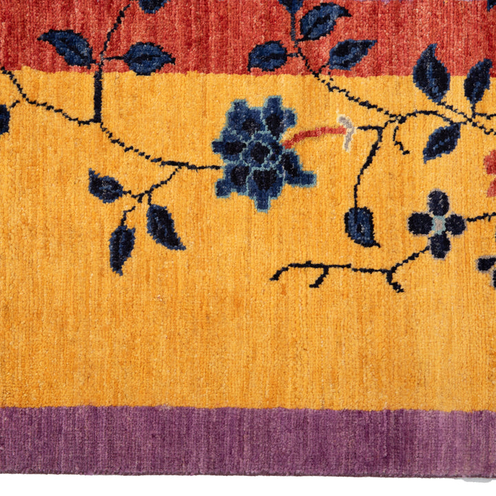 Purple Traditional Art Deco Wool Rug - 8' x 10'