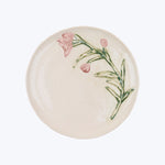 Flowery Dessert Plate, Rose