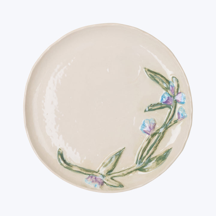 Flowery Dessert Plate - Forget-Me-Not