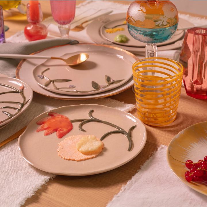 Flowery Dessert Plate, Tulip