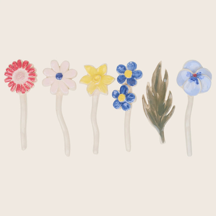 Flowery Knife Rests Colorful
