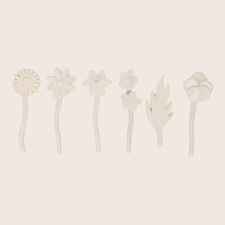 Flowery Knife Rests Ivory