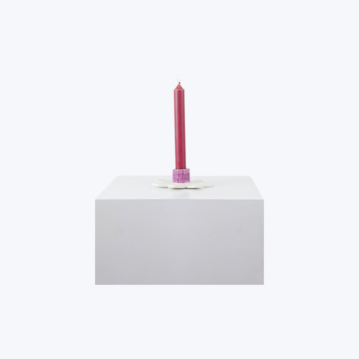 Daisy Candlestick Holder Pink