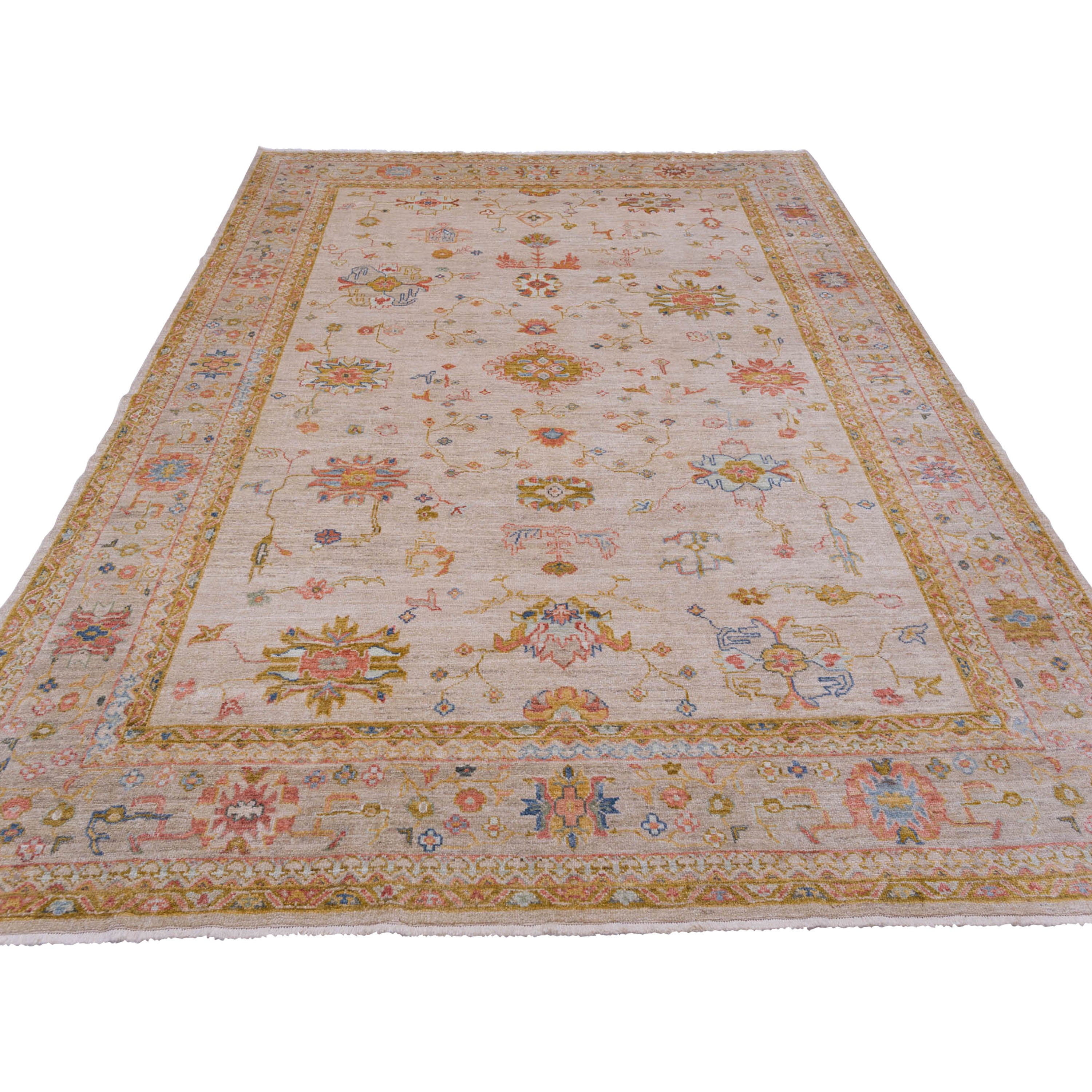 Traditional Oushak Wool Rug - 10'3" x 13'9"