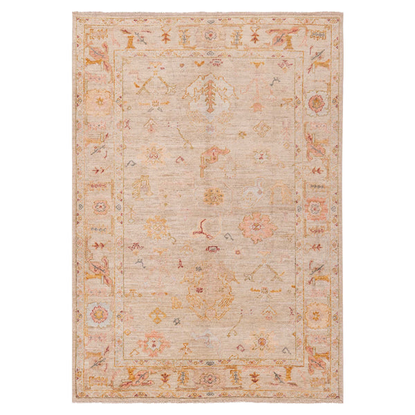 Traditional Oushak Wool Rug - 6' x 8'7"