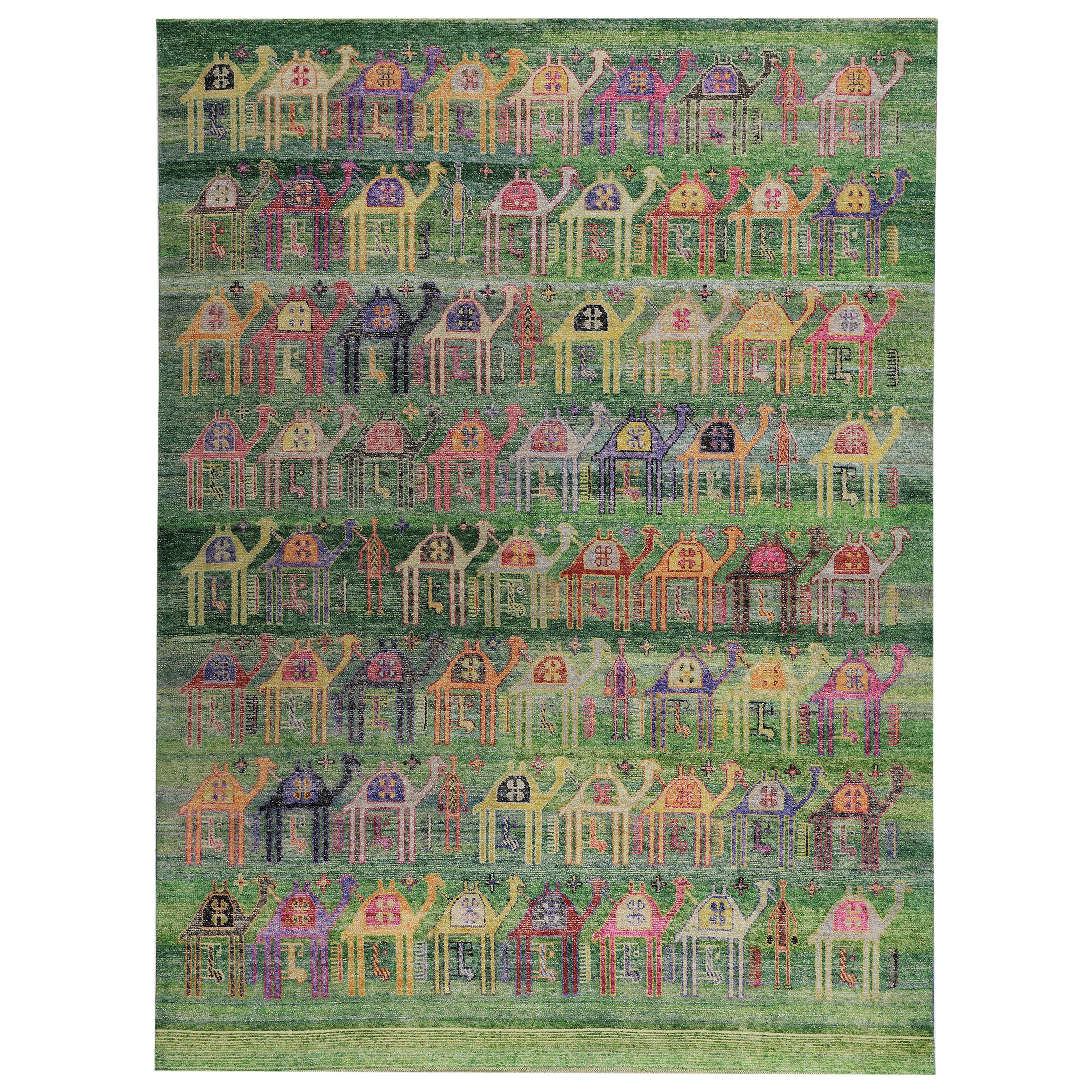 Green Alchemy Contemporary Wool Rug - 9'4" x 12'5"