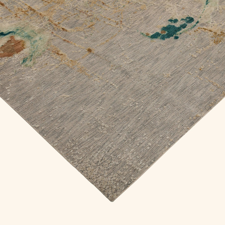 Grey Contemporary Wool Blend Rug - 8' x 10'