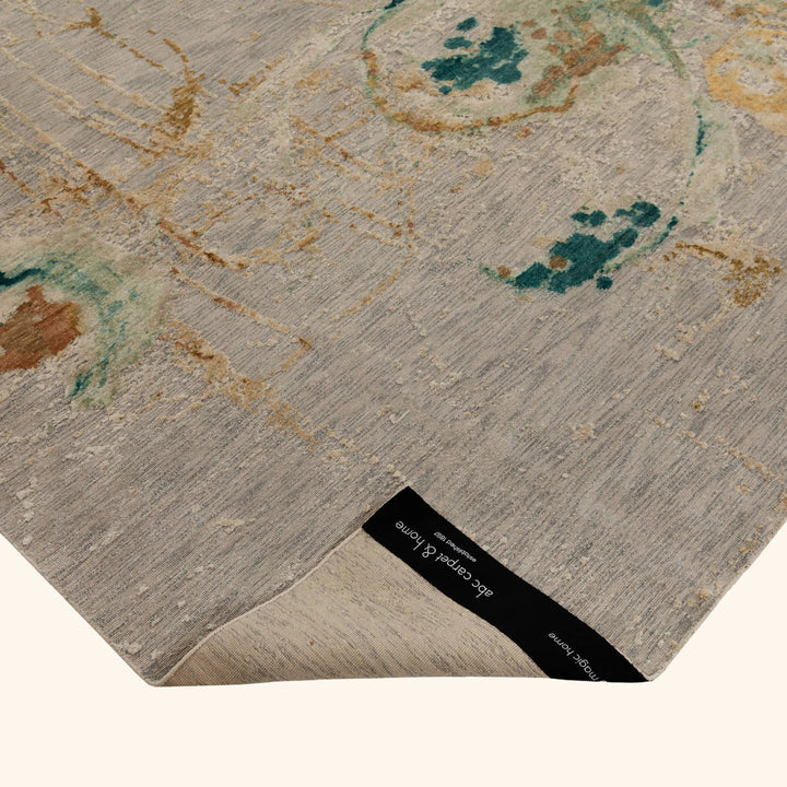 Grey Contemporary Wool Blend Rug - 8' x 10'
