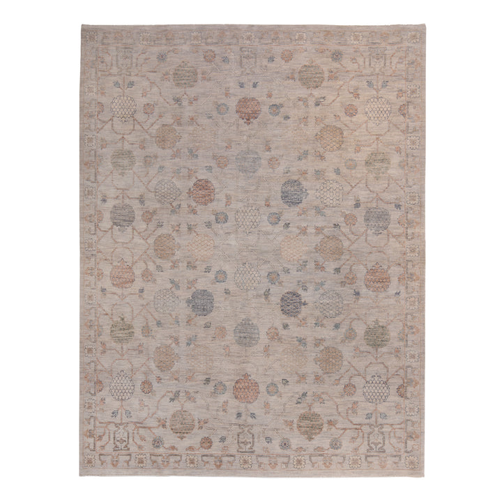 Grey Contemporary Silk Rug - 8' x 10'
