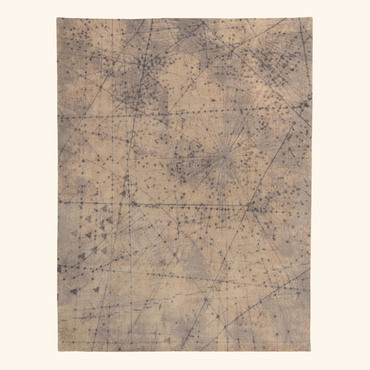 Dark Grey Contemporary Silk Rug - 8' x 10'