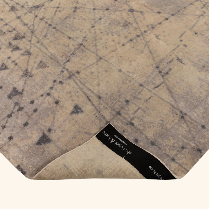 Dark Grey Contemporary Silk Rug - 8' x 10'