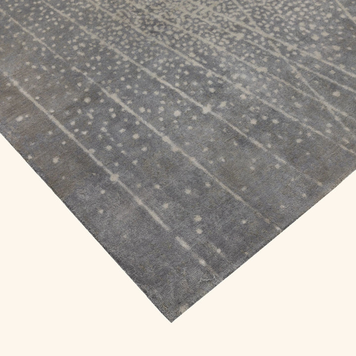 Grey Contemporary Silk Rug - 8' x 10'