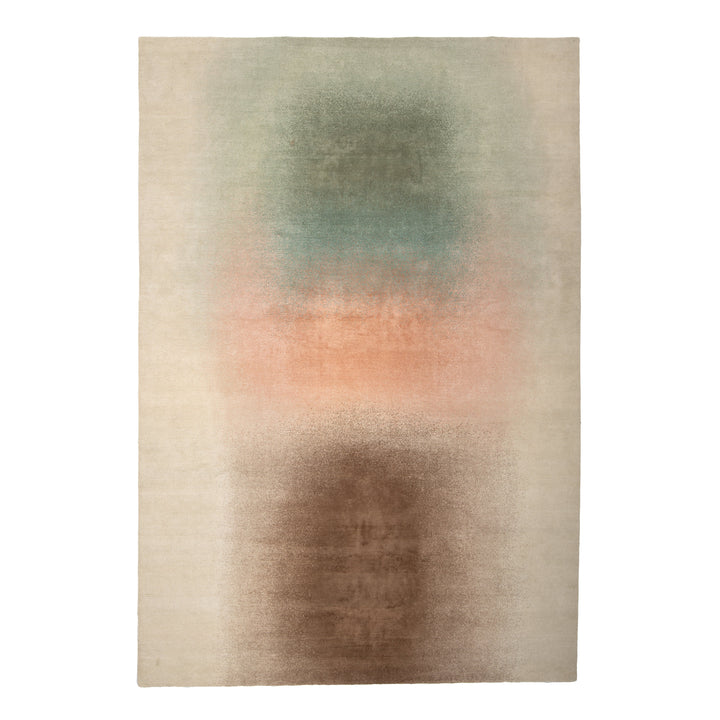 Contemporary Wool Blend Rug Green Pink / 10x14