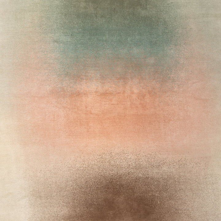 Contemporary Wool Blend Rug Green Pink / 10x14