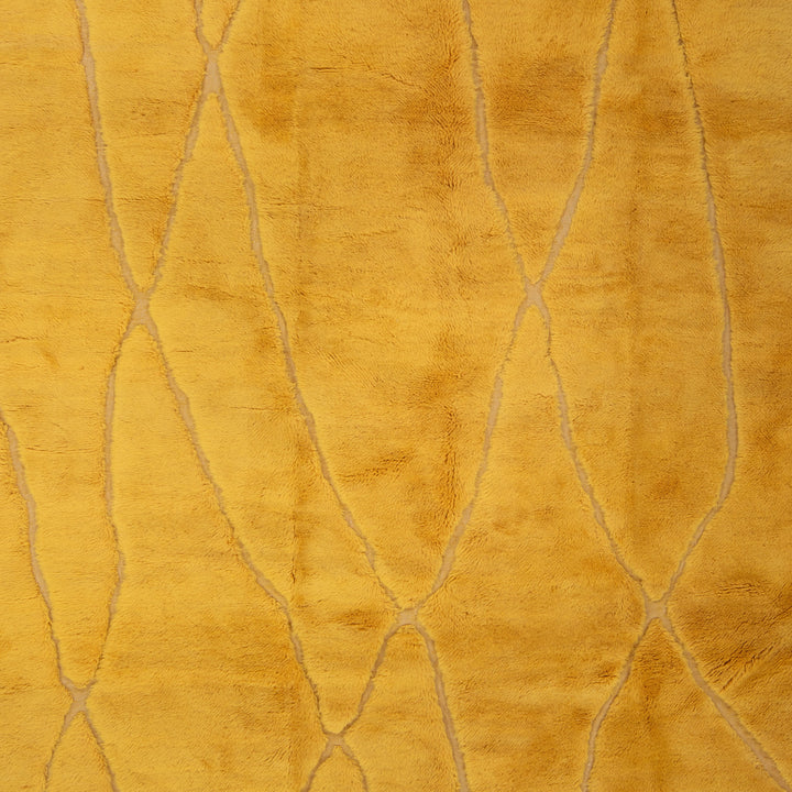 Gold Berber Wool Rug - 8'9" x 10'1"