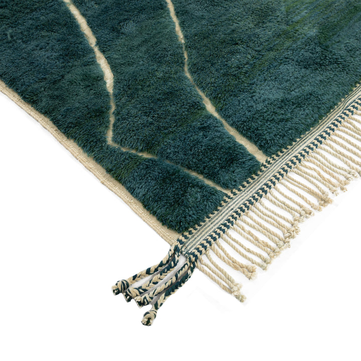 Blue Berber Wool Rug - 5'5" x 8'5"