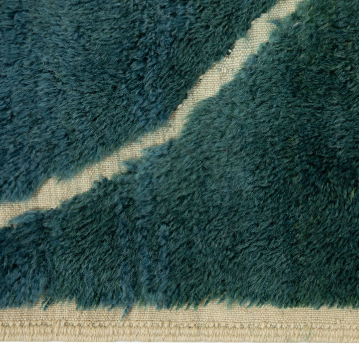 Blue Berber Wool Rug - 5'5" x 8'5"