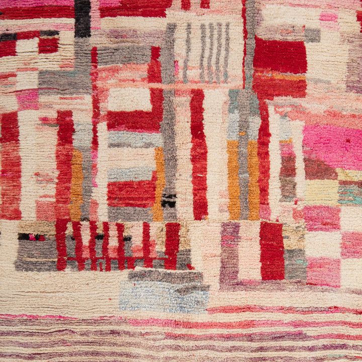 Pink Berber Wool Rug - 6'5" x 10'3"