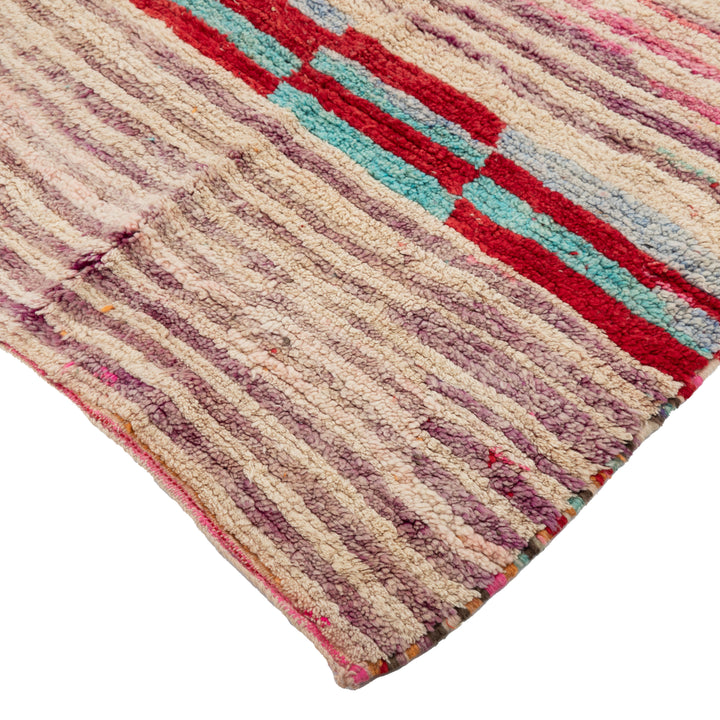 Pink Berber Wool Rug - 6'5" x 10'3"