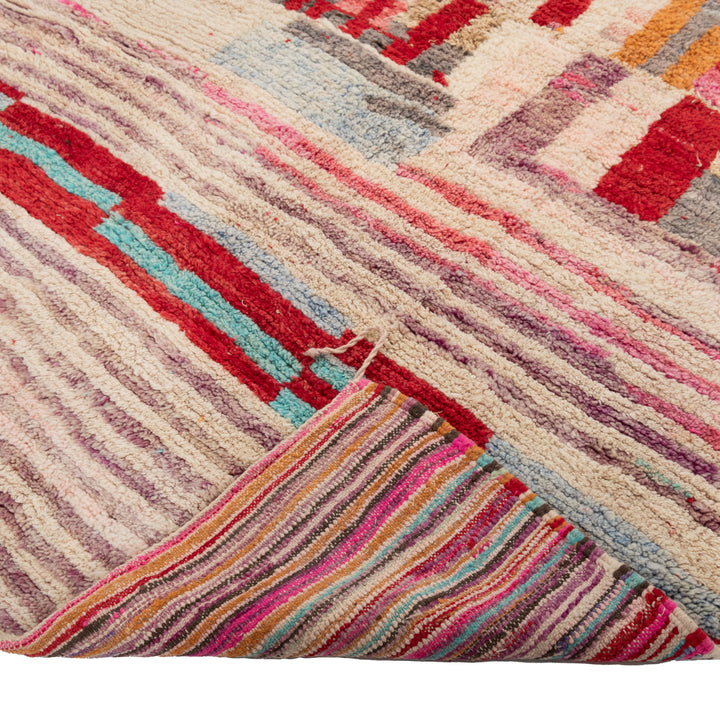 Pink Berber Wool Rug - 6'5" x 10'3"