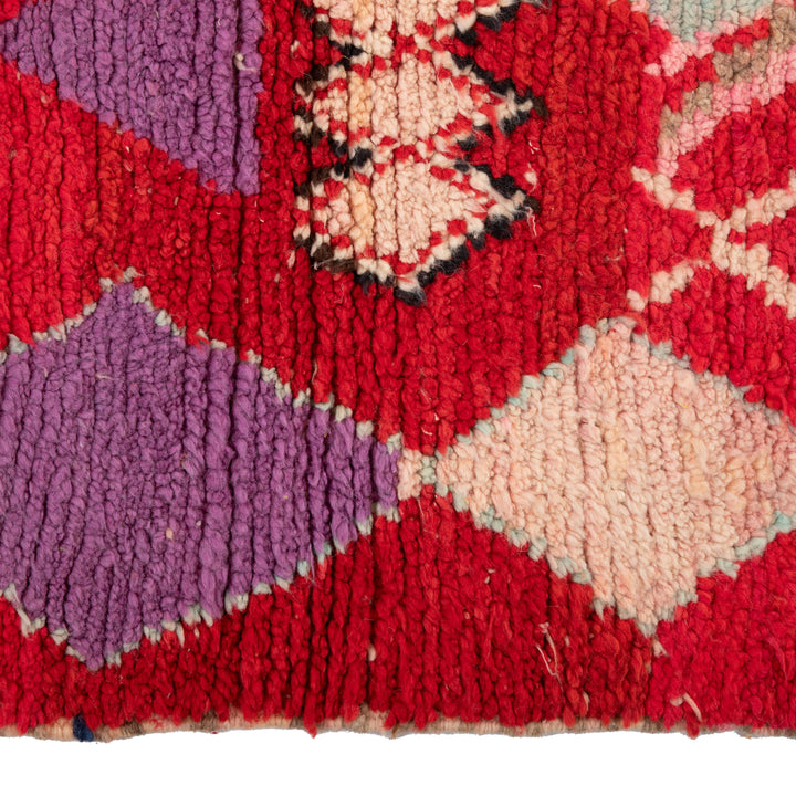 Red Berber Wool Rug - 5'11" x 9'3"