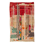 Red Berber Wool Rug - 5'9" x 8'11"