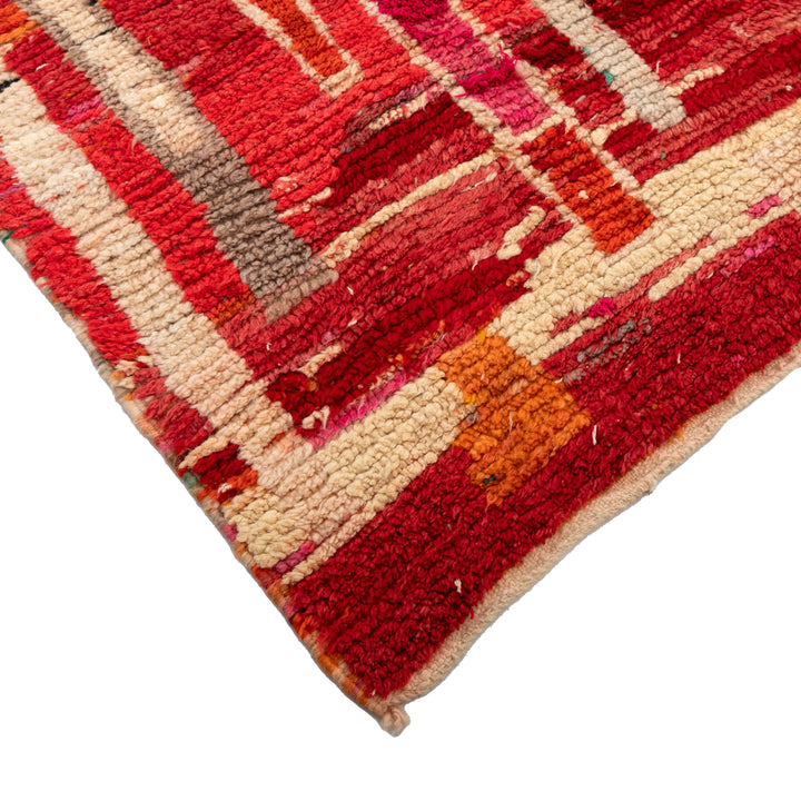 Red Berber Wool Rug - 5'9" x 8'11"