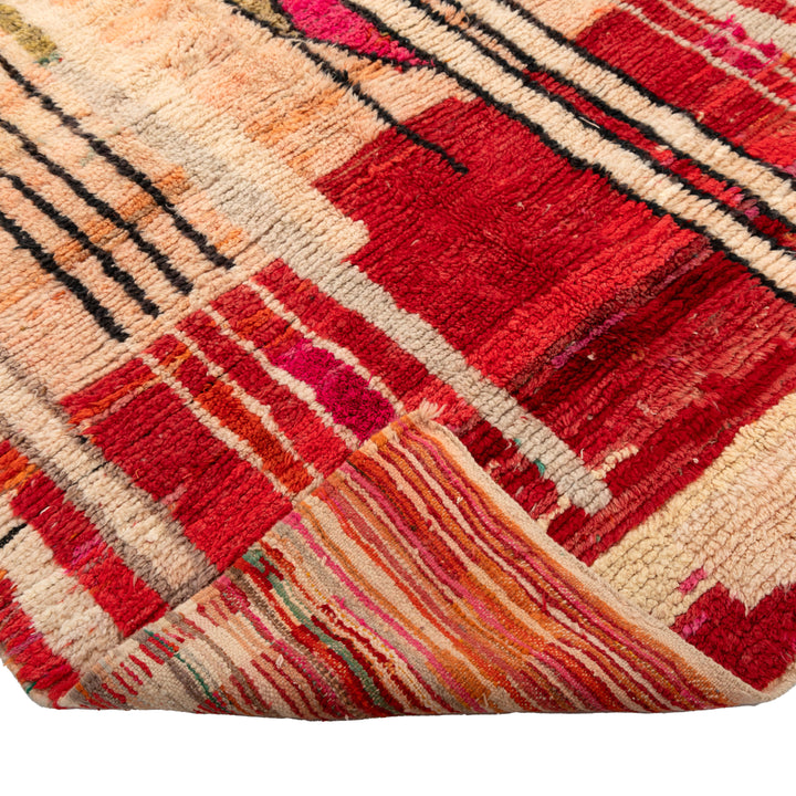 Red Berber Wool Rug - 5'9" x 8'11"