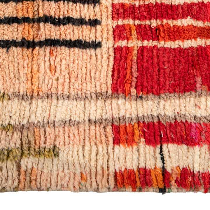 Red Berber Wool Rug - 5'9" x 8'11"