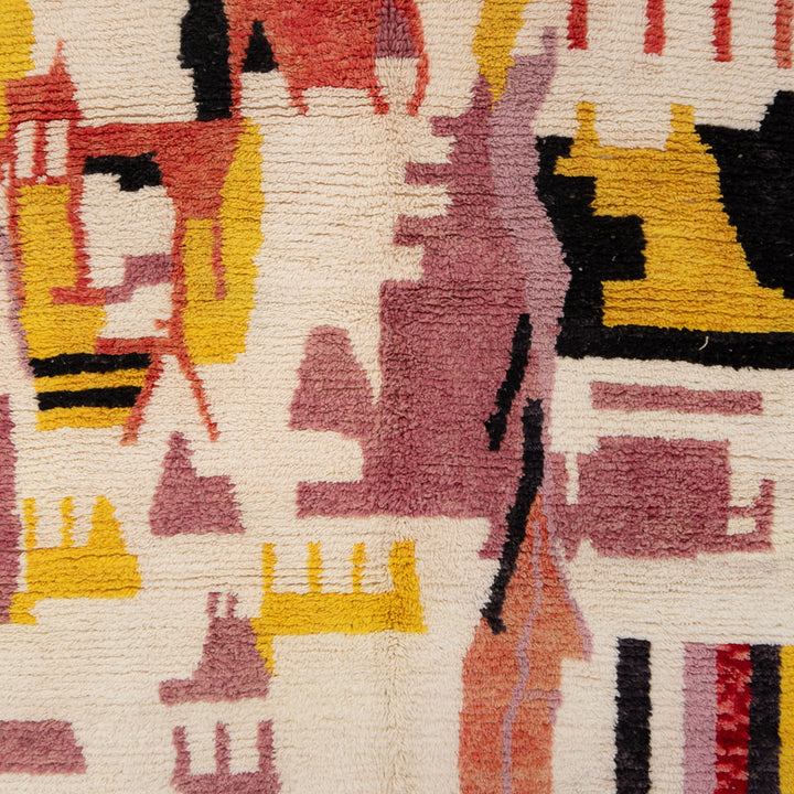 Multicolored Berber Wool Rug - 6'5" x 9'9"