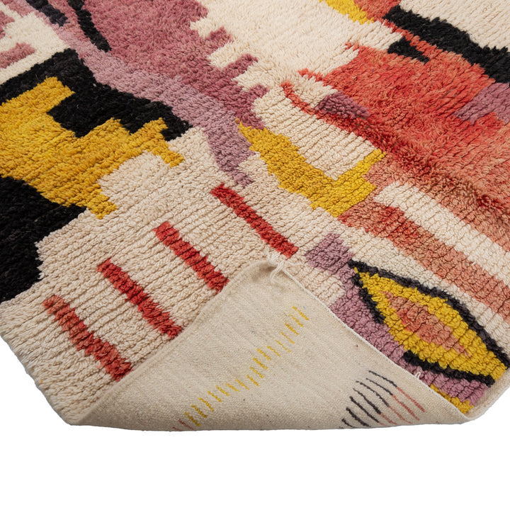 Multicolored Berber Wool Rug - 6'5" x 9'9"