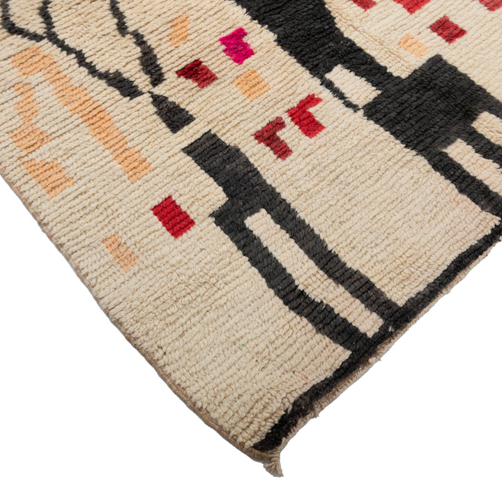 Multicolored Berber Wool Rug - 5'5" x 8'3"