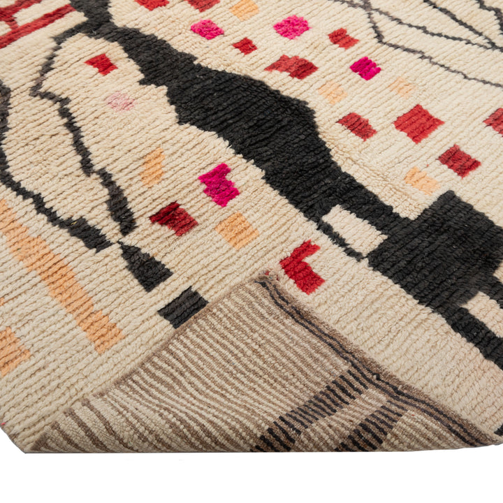 Multicolored Berber Wool Rug - 5'5" x 8'3"