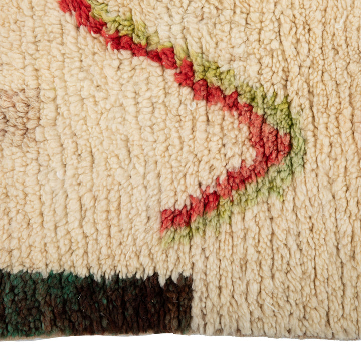 Multicolored Berber Wool Rug - 6'7" x 9'3"