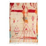 Multicolored Berber Wool Rug - 6'3" x 9'7"