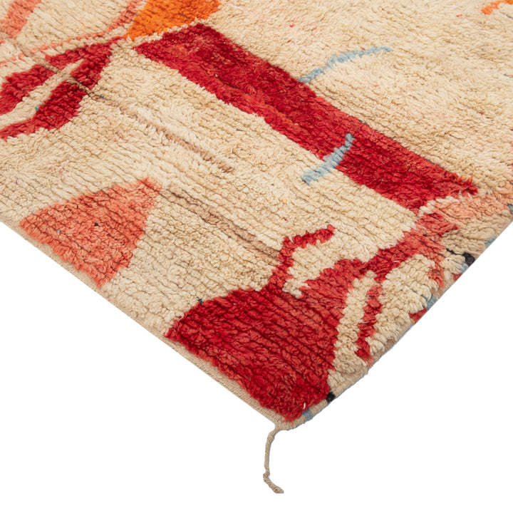 Multicolored Berber Wool Rug - 6'3" x 9'7"