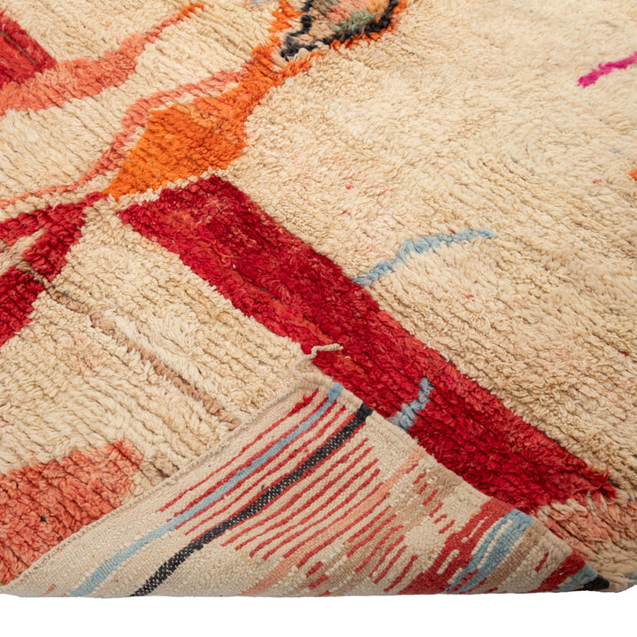 Multicolored Berber Wool Rug - 6'3" x 9'7"