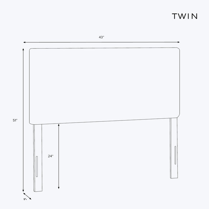 Willow Headboard Twin / Zuma Linen White