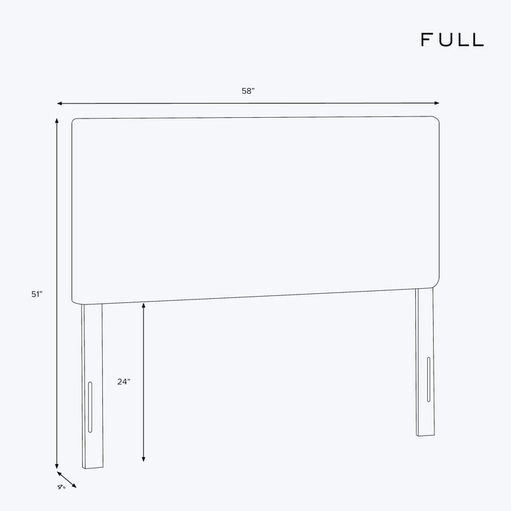 Willow Headboard Full / Zuma Linen White