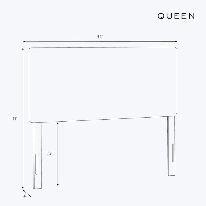 Willow Headboard Queen / Zuma Linen White