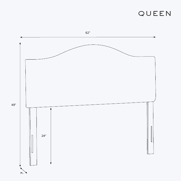 Wednesday Headboard Queen / Zuma Linen White