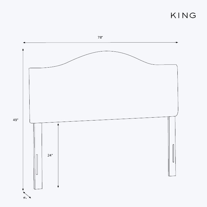 Wednesday Headboard King / Zuma Linen White