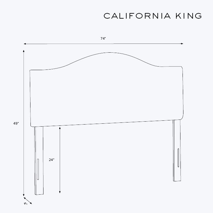 Wednesday Headboard California King / Zuma Linen White